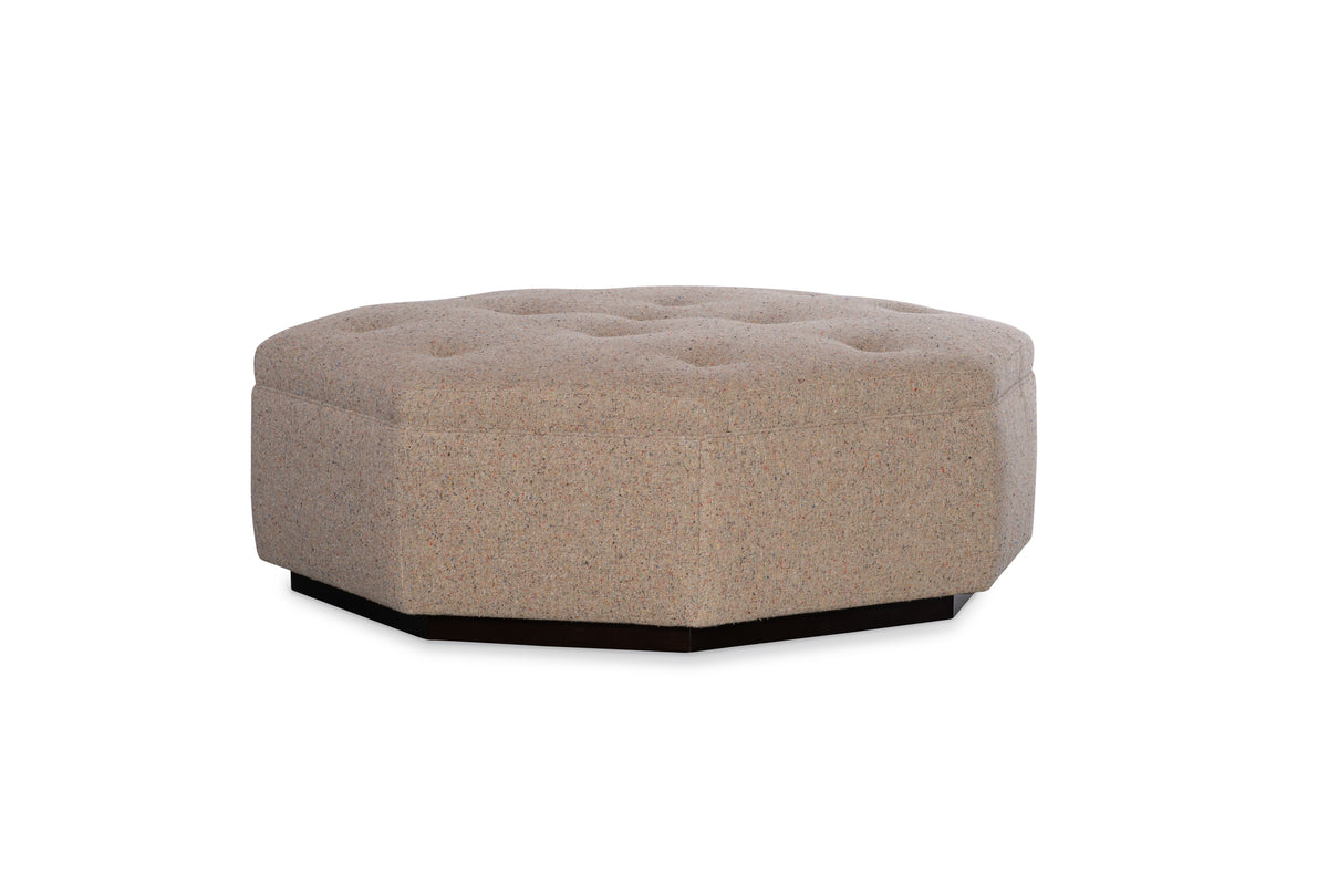 Dominique Wood Base Cocktail Ottoman