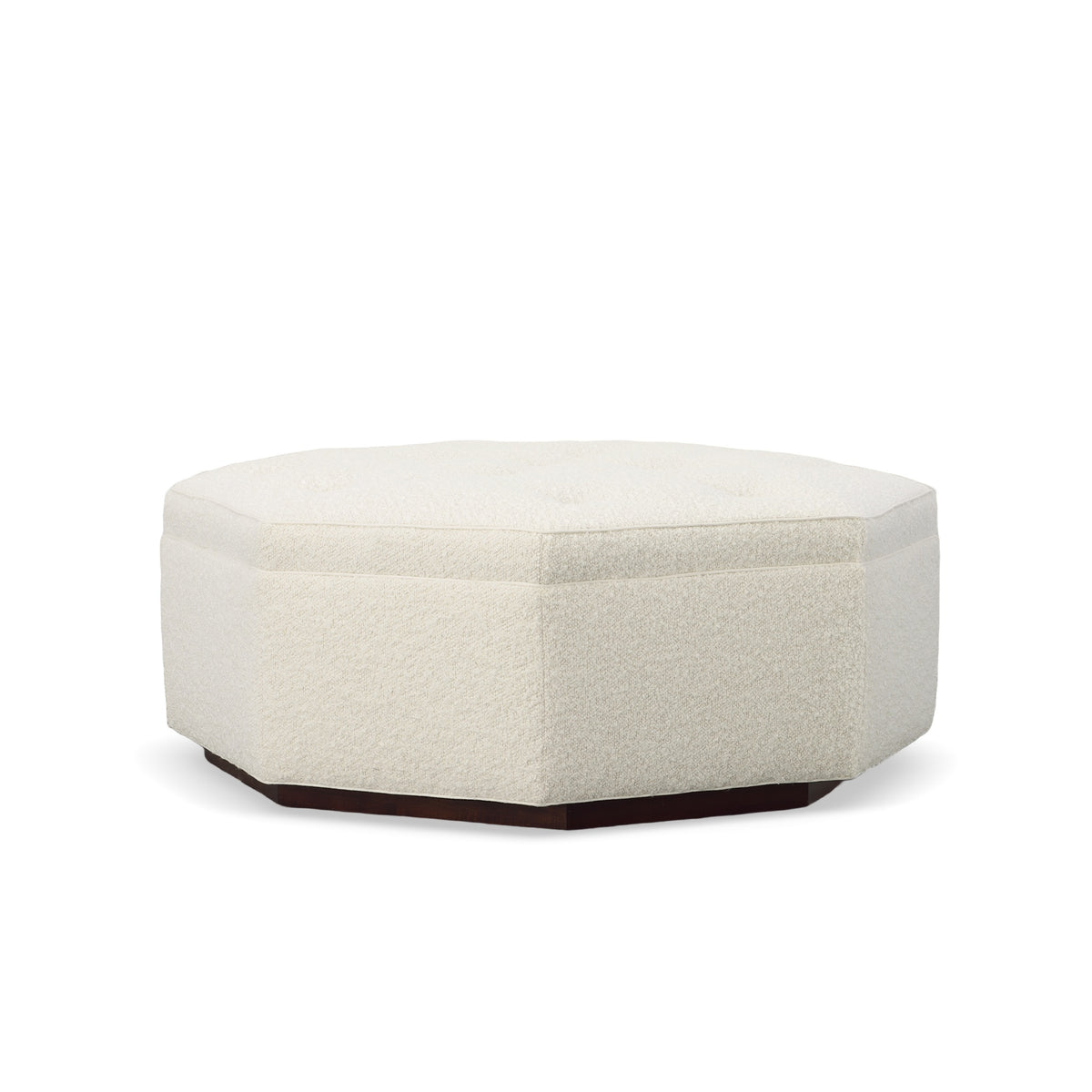 Dominique Wood Base Cocktail Ottoman