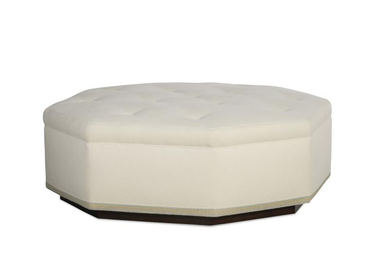Dominique Wood Base Cocktail Ottoman