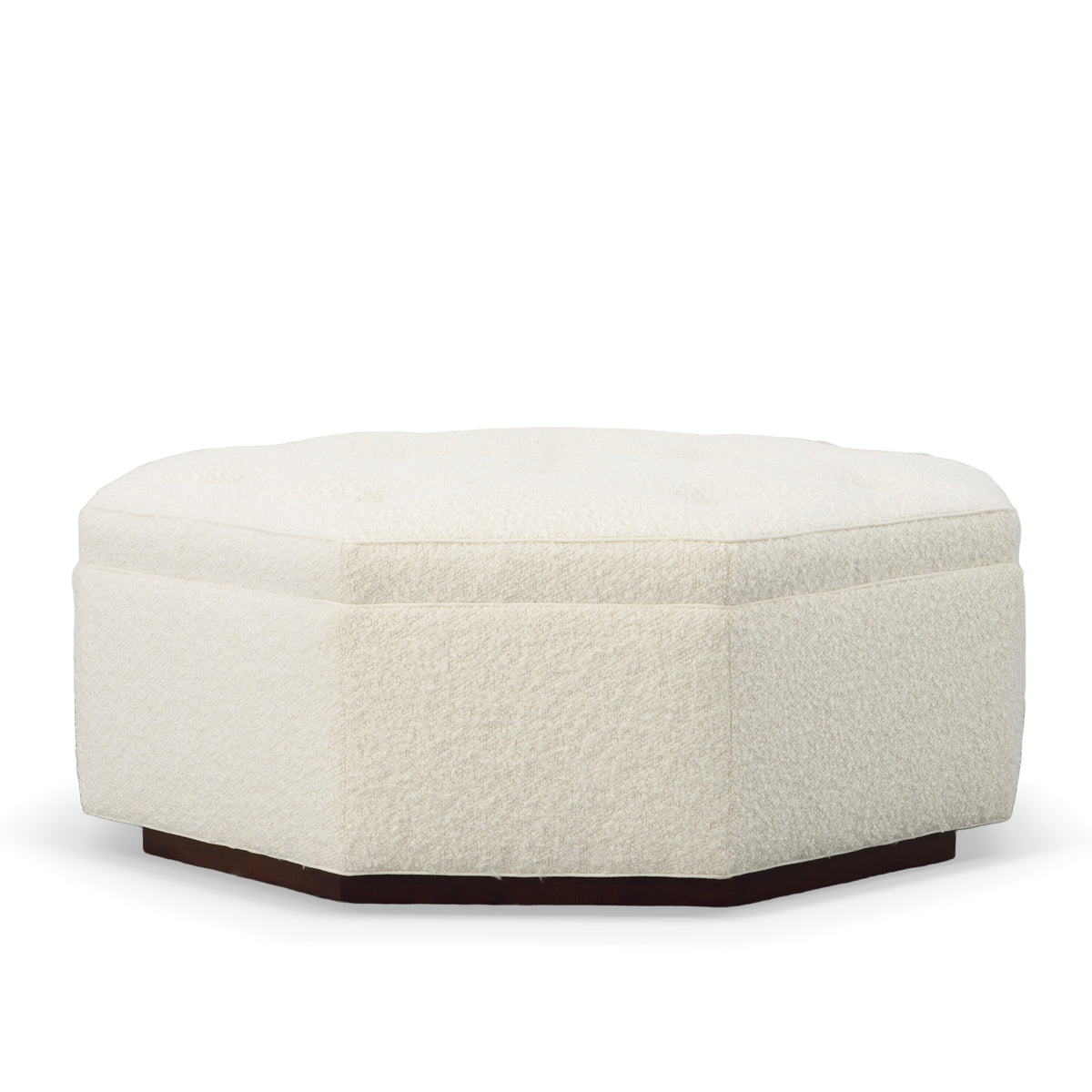Dominique Wood Base Cocktail Ottoman