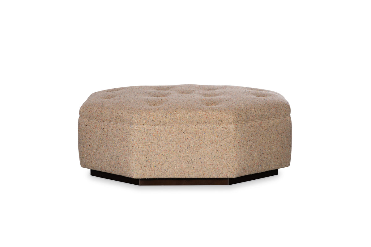 Dominique Wood Base Cocktail Ottoman