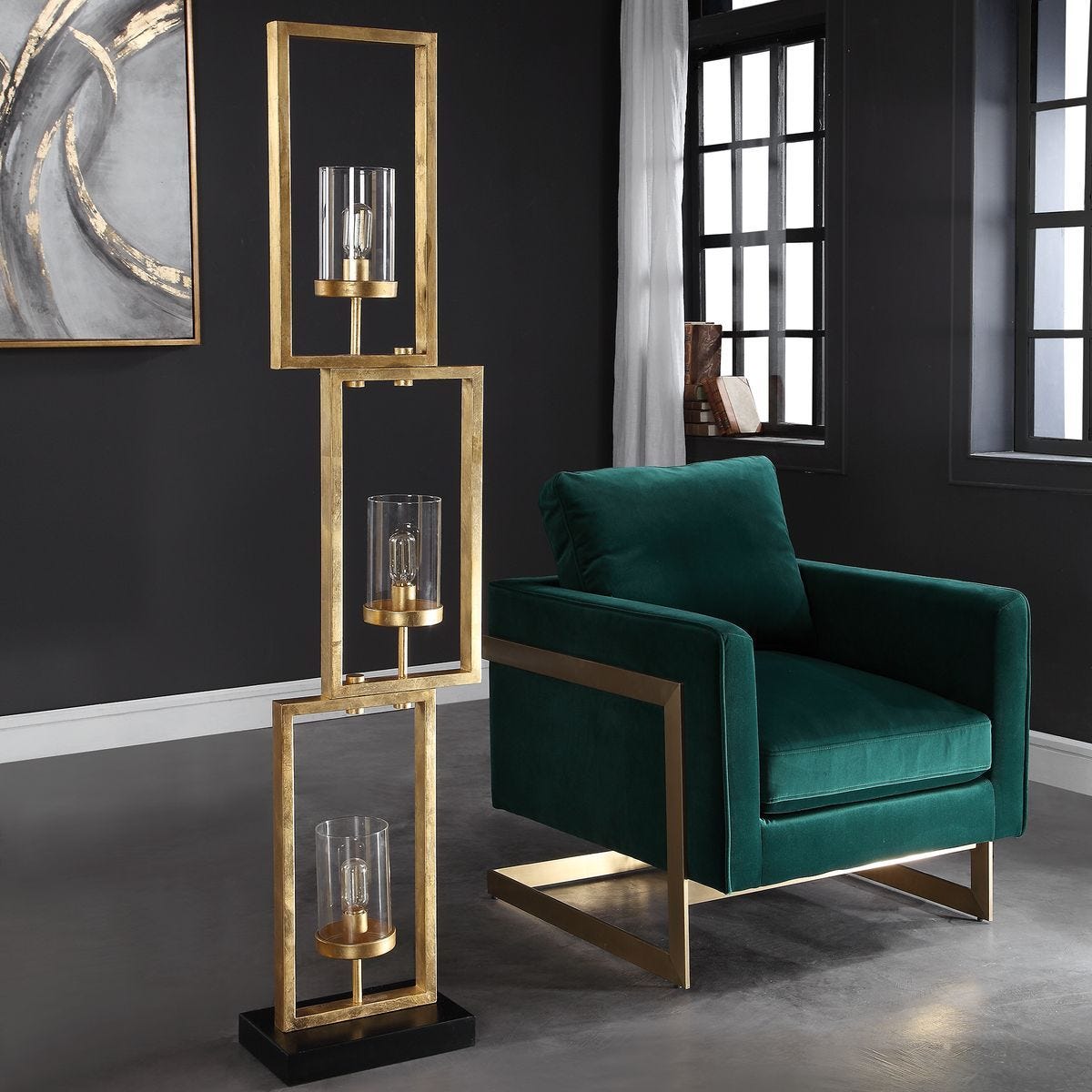 Cielo Floor Lamp, Gold – Lamps by Uttermost | Sutter & Vale