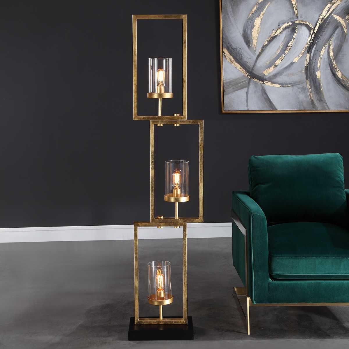 Cielo Floor Lamp, Gold – Lamps by Uttermost | Sutter & Vale