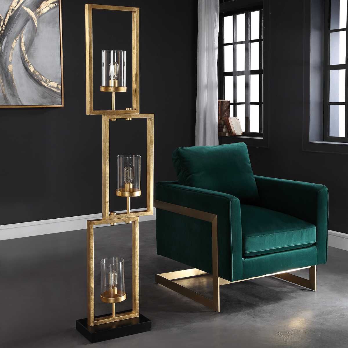 Cielo Floor Lamp, Gold – Lamps by Uttermost | Sutter & Vale