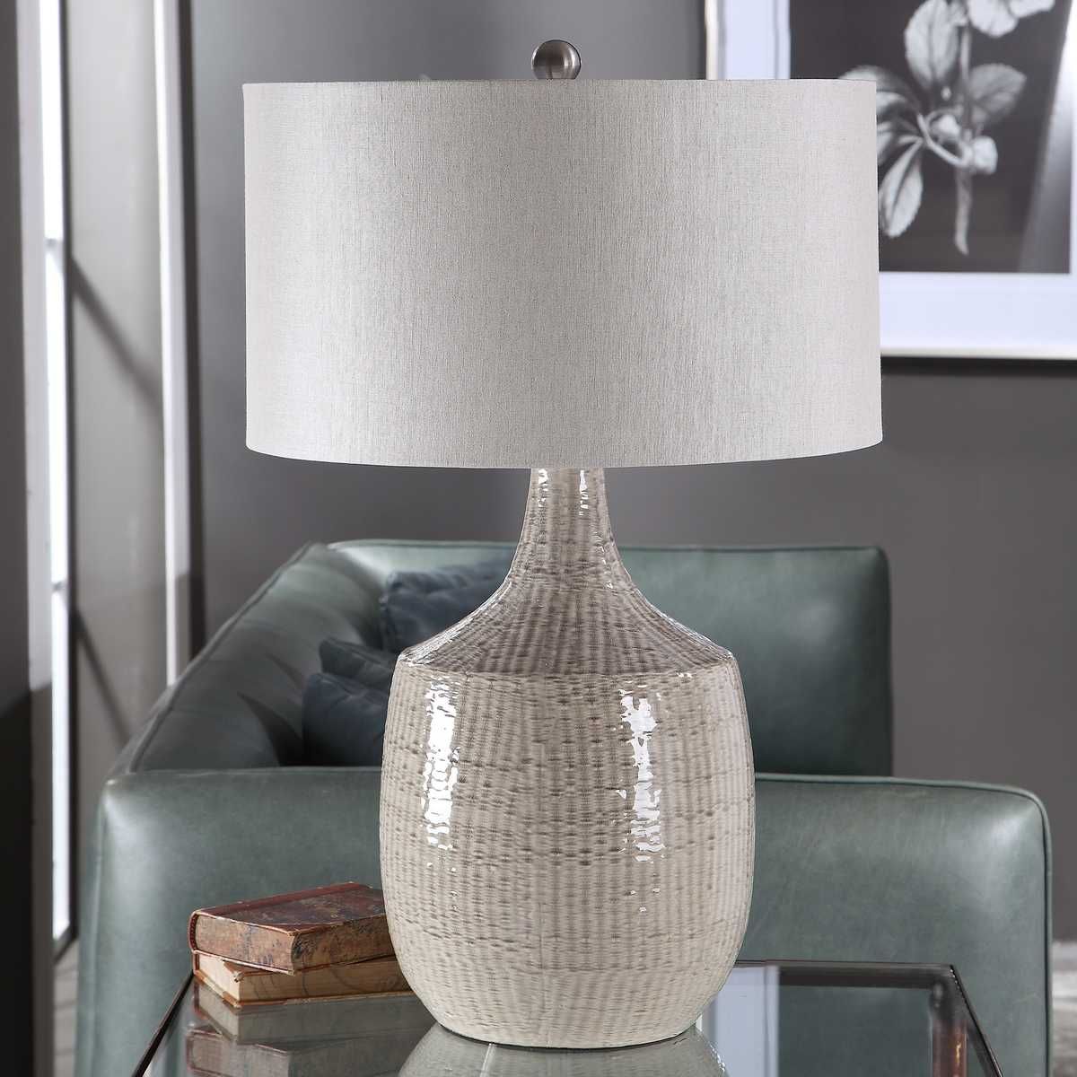 Felipe Table Lamp, Light Gray – Lamps by Uttermost | Sutter & Vale