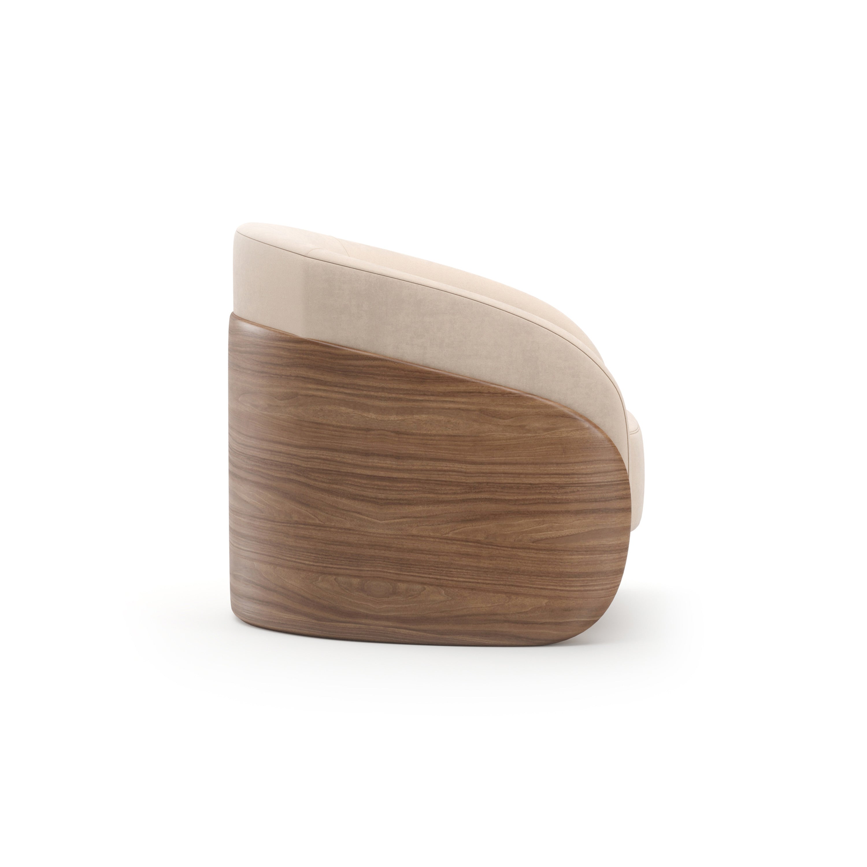 Fleur Wood Back Lounge Chair – Accent Chairs by Caracole | Sutter & Vale