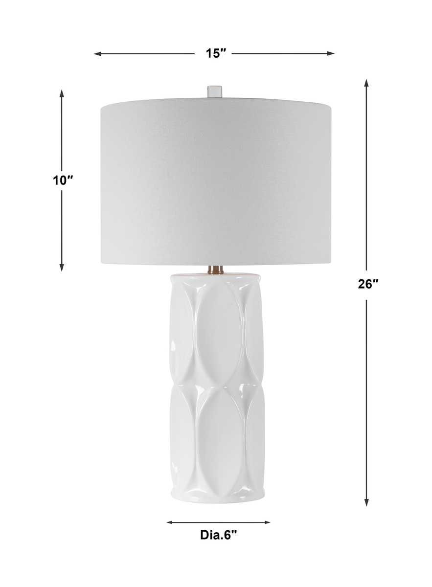 Sinclair Table Lamp, White – Lamps by Uttermost | Sutter & Vale