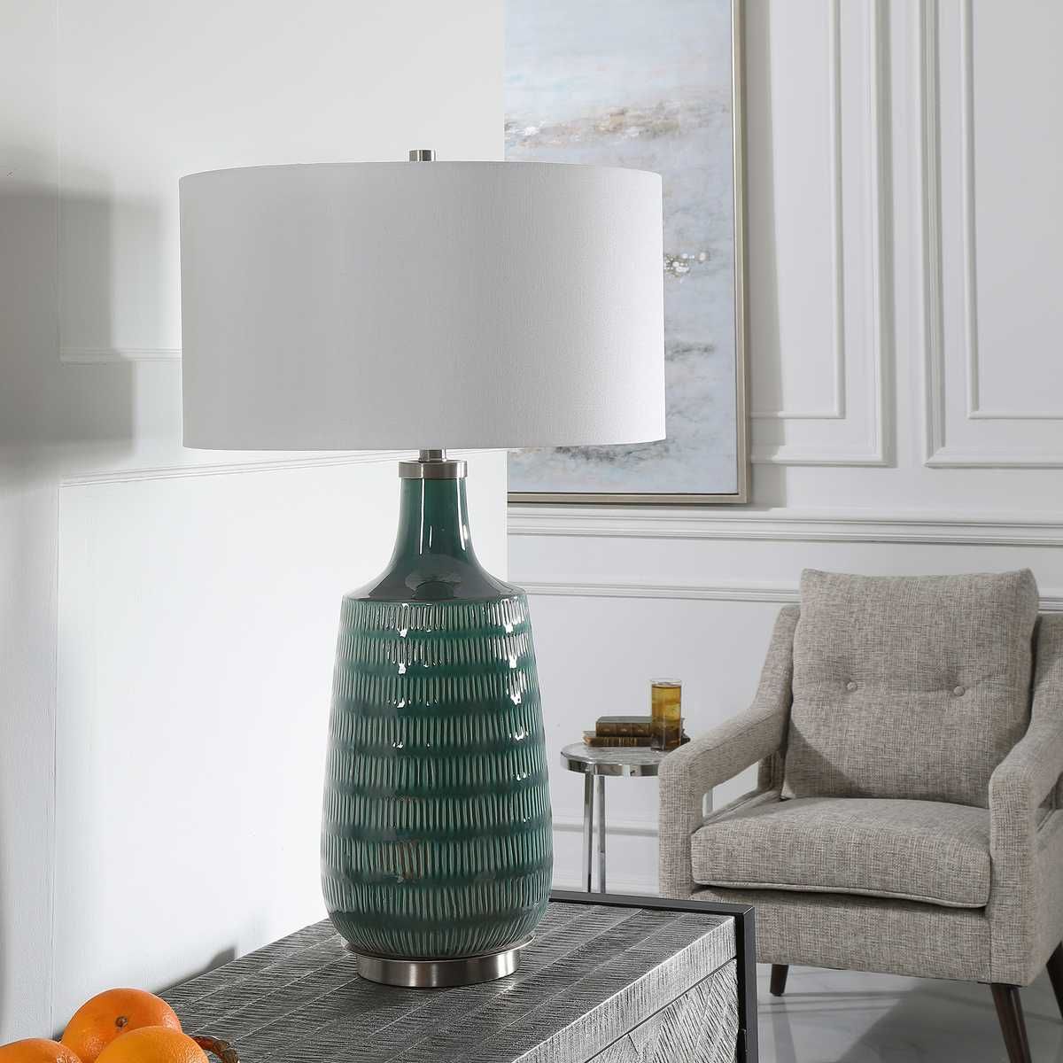 Scouts Table Lamp, Teal – Lamps by Uttermost | Sutter & Vale
