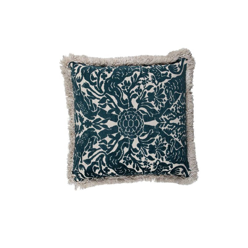 Jungle Reef Ivory Plush Fringe Feather 12x20
