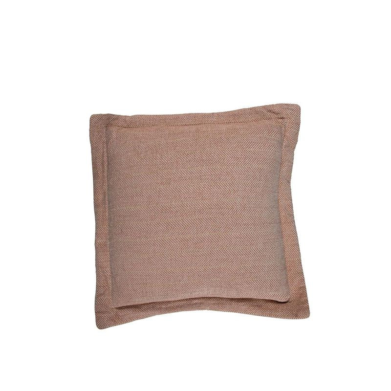 Herringbone Blush Feather 20x20