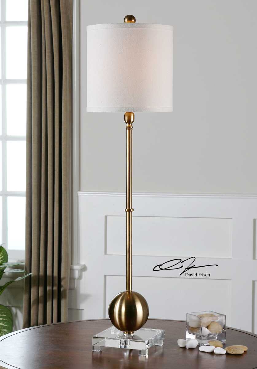 Laton Buffet Lamp, Brass