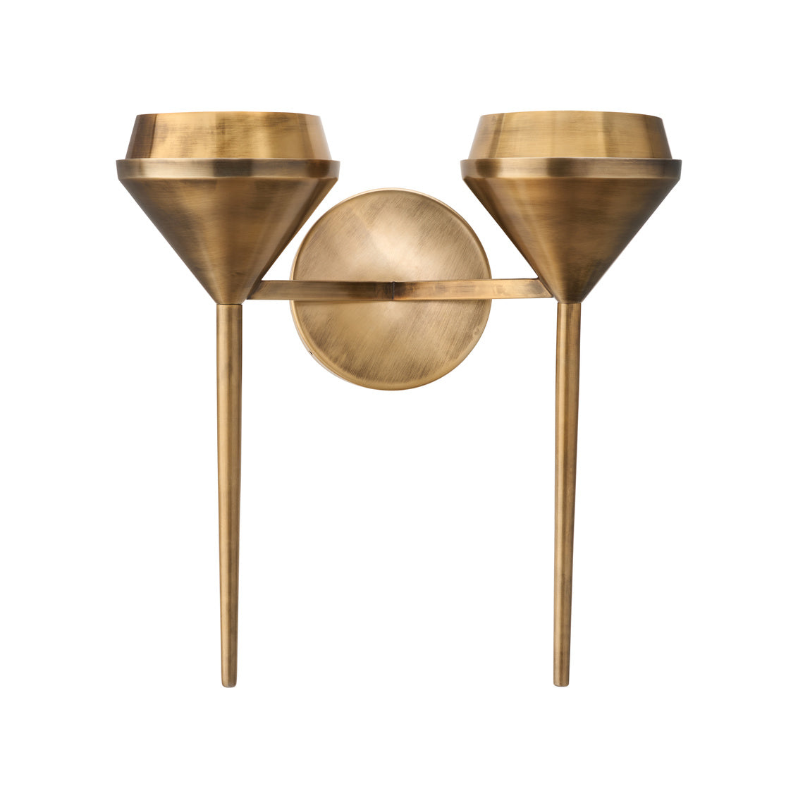Ramsey Double Sconce - Aged Brass
