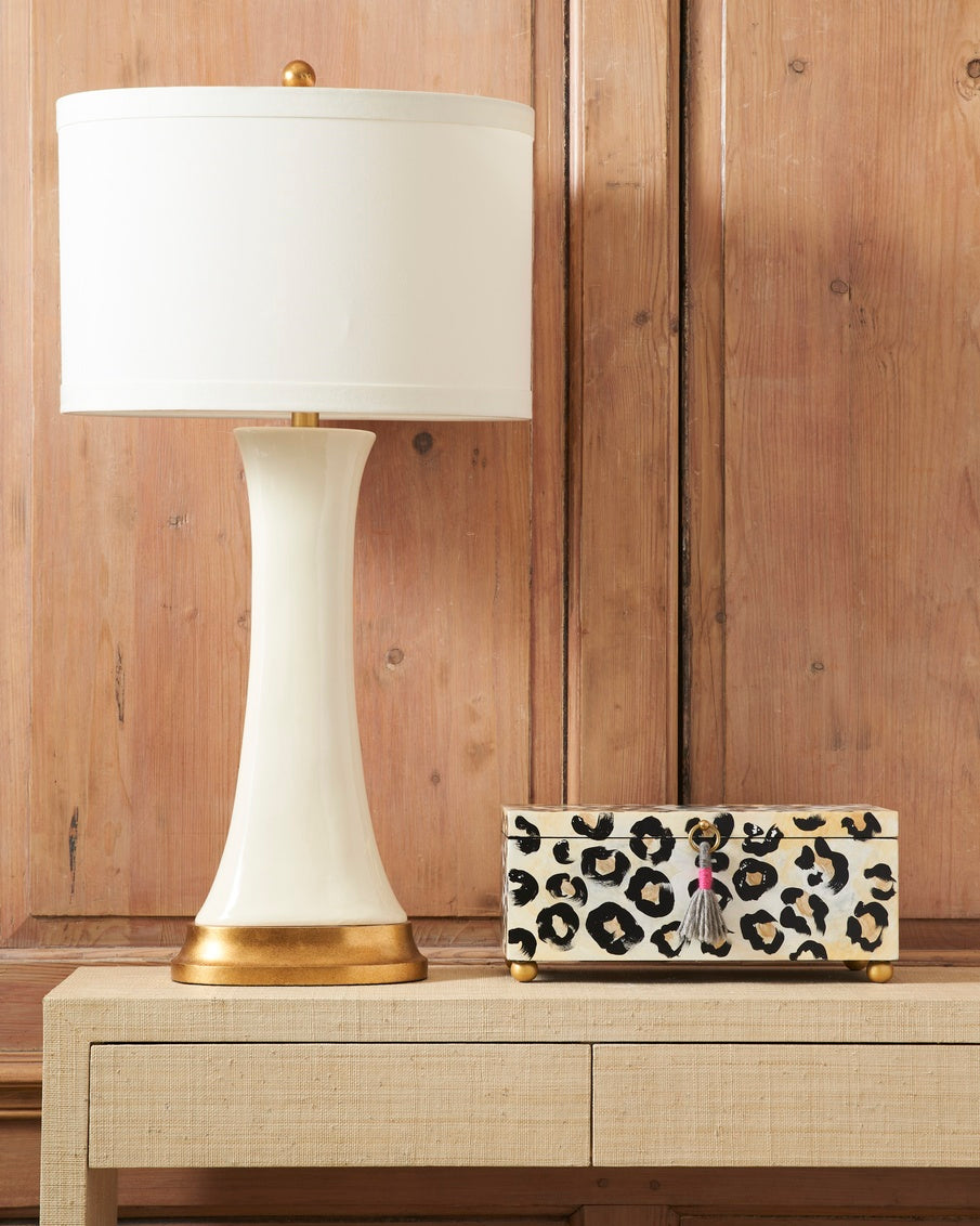 Hopper Lamp - Cream in 33.5 / Ceramic/Porcelain - Chelsea House