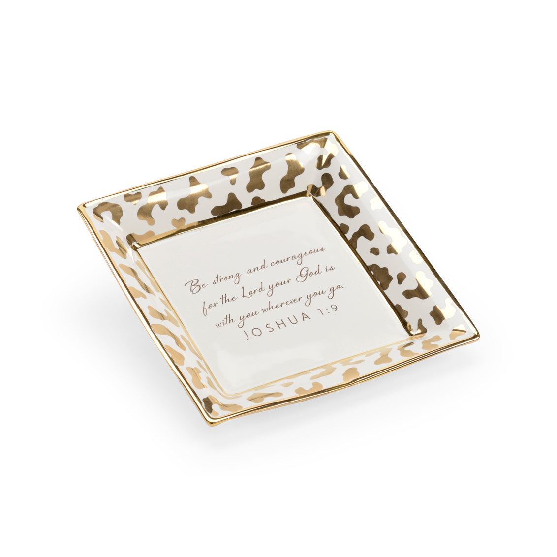 Square Jungle Verse Plate - White in 1.5 / Ceramic/Porcelain - Chelsea House