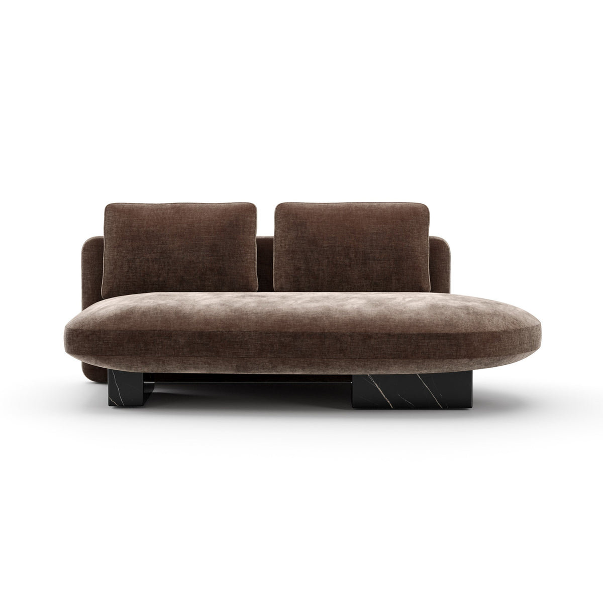 Overlap Laf Armless Bumper Dk Taupe
