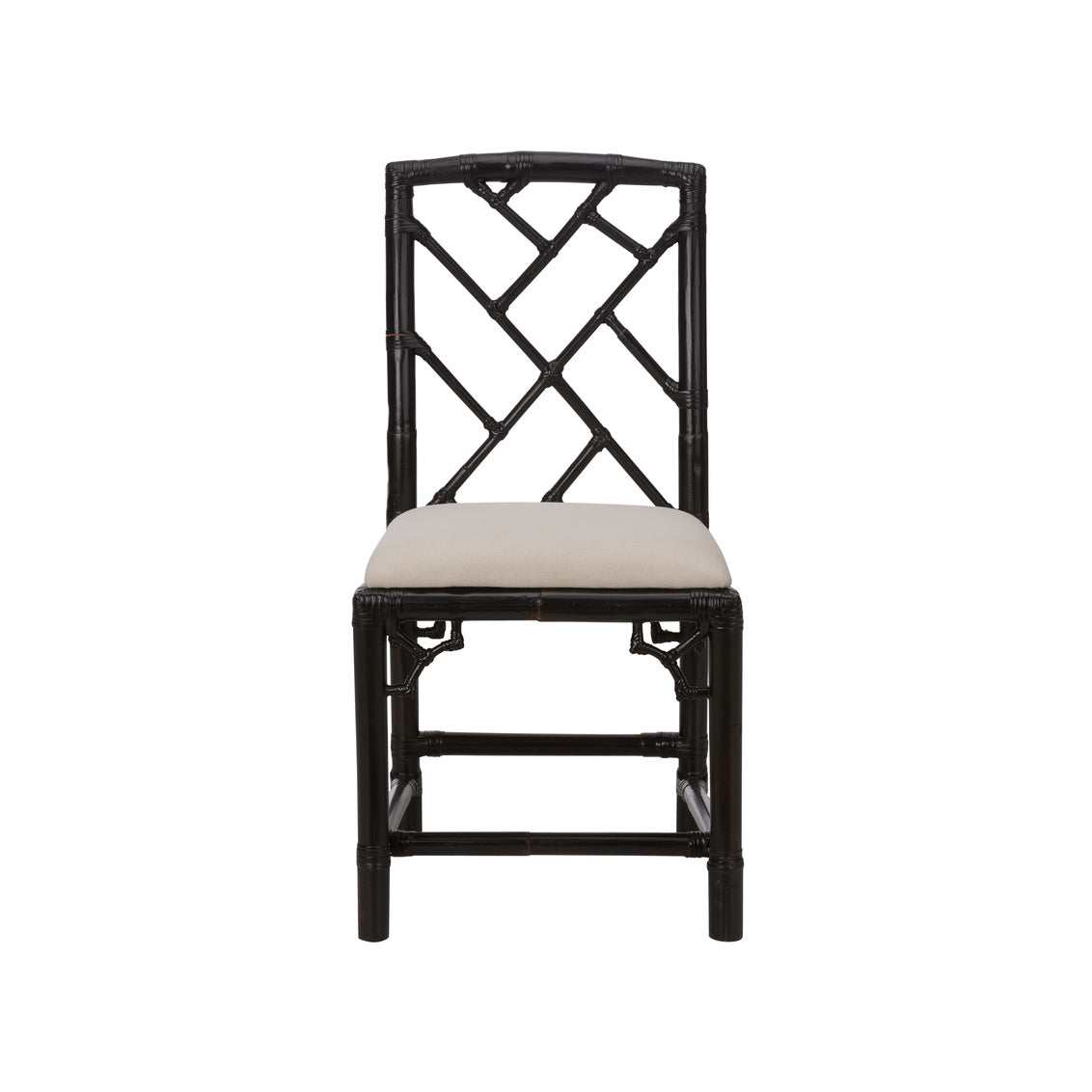 Chippendale Bamboo Chair - Cracked Pepper in 35 / Rattan - Chelsea House