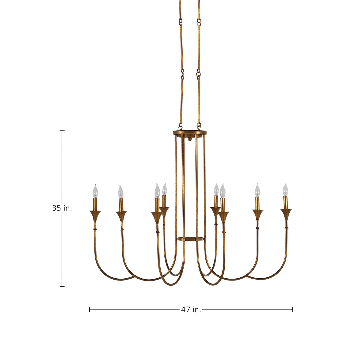 Kathleen Chandelier - Gilded Gold