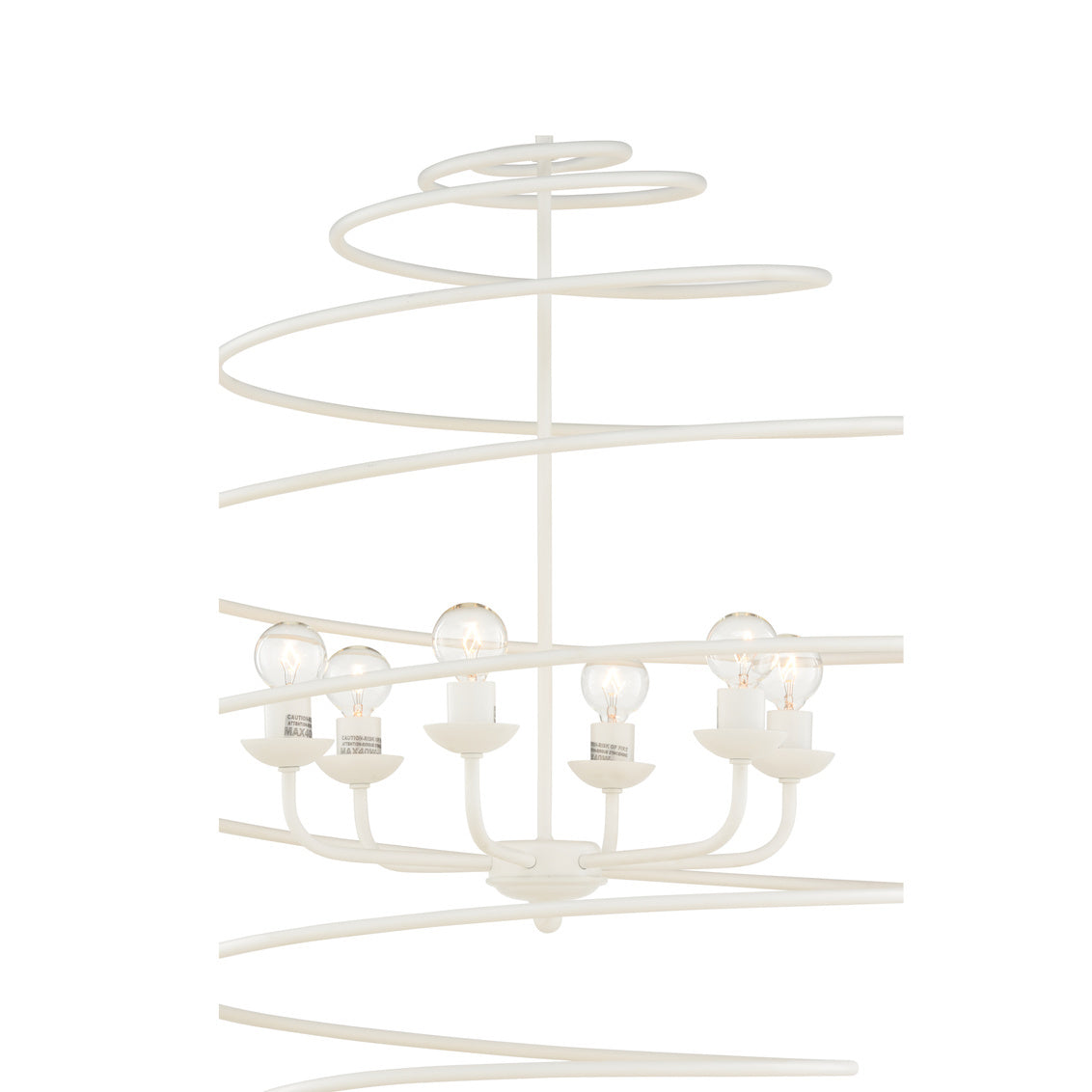 Spyral Chandelier - White in 29 / Metal - Chelsea House