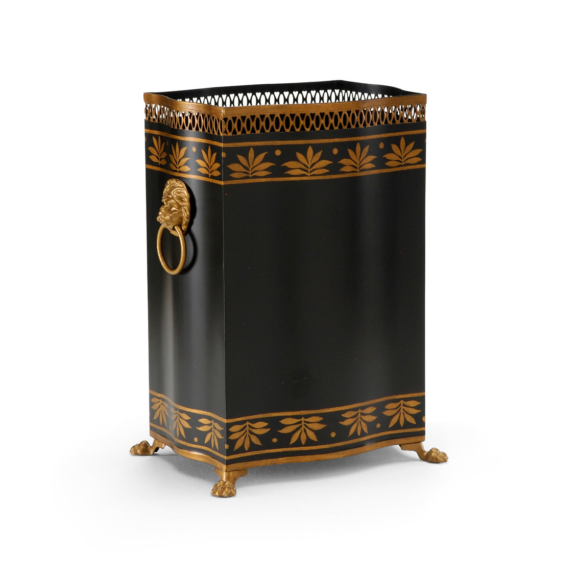 Carlton Wastebasket - Black in 14.5 / Tole - Chelsea House