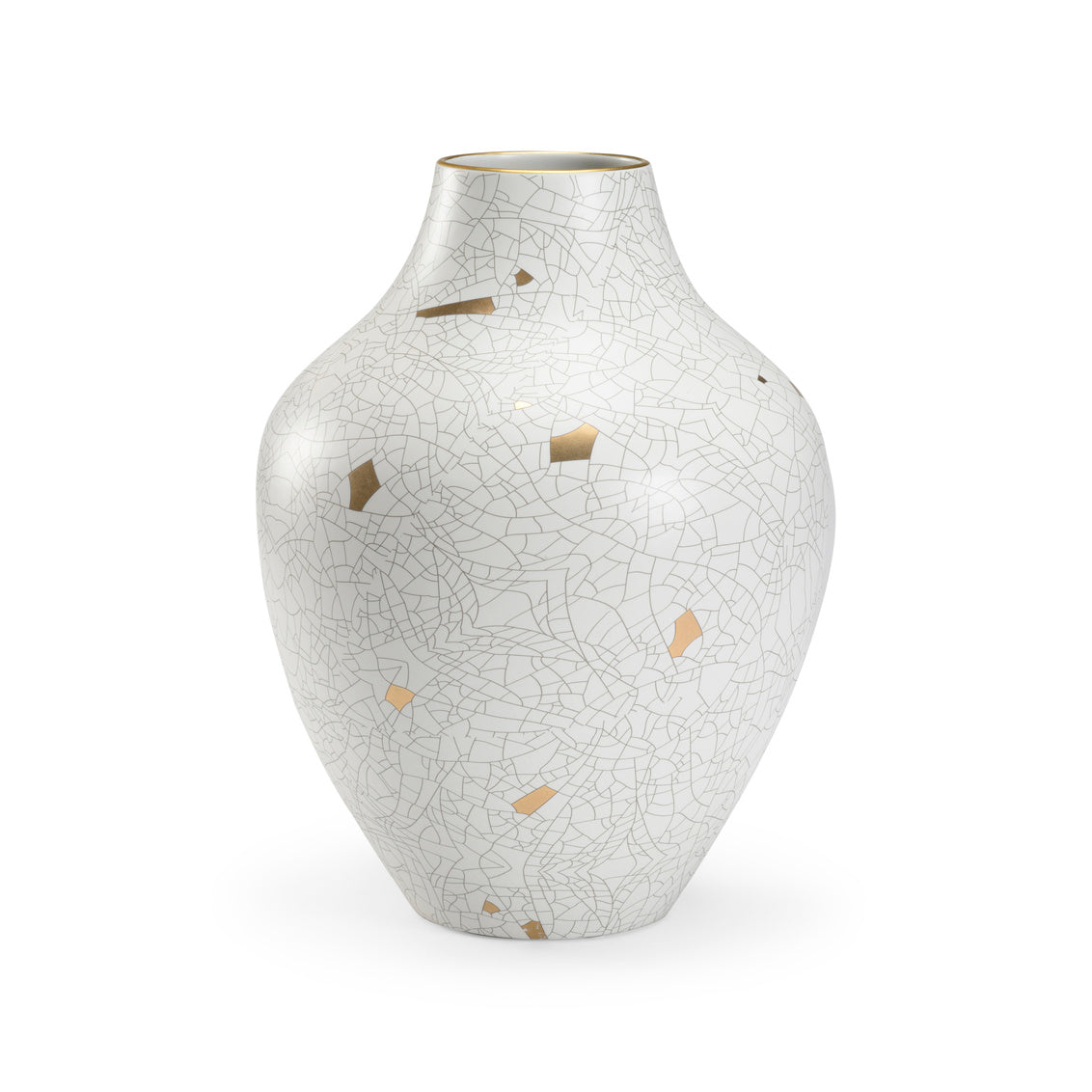Gold Crackle Urn (Lg)