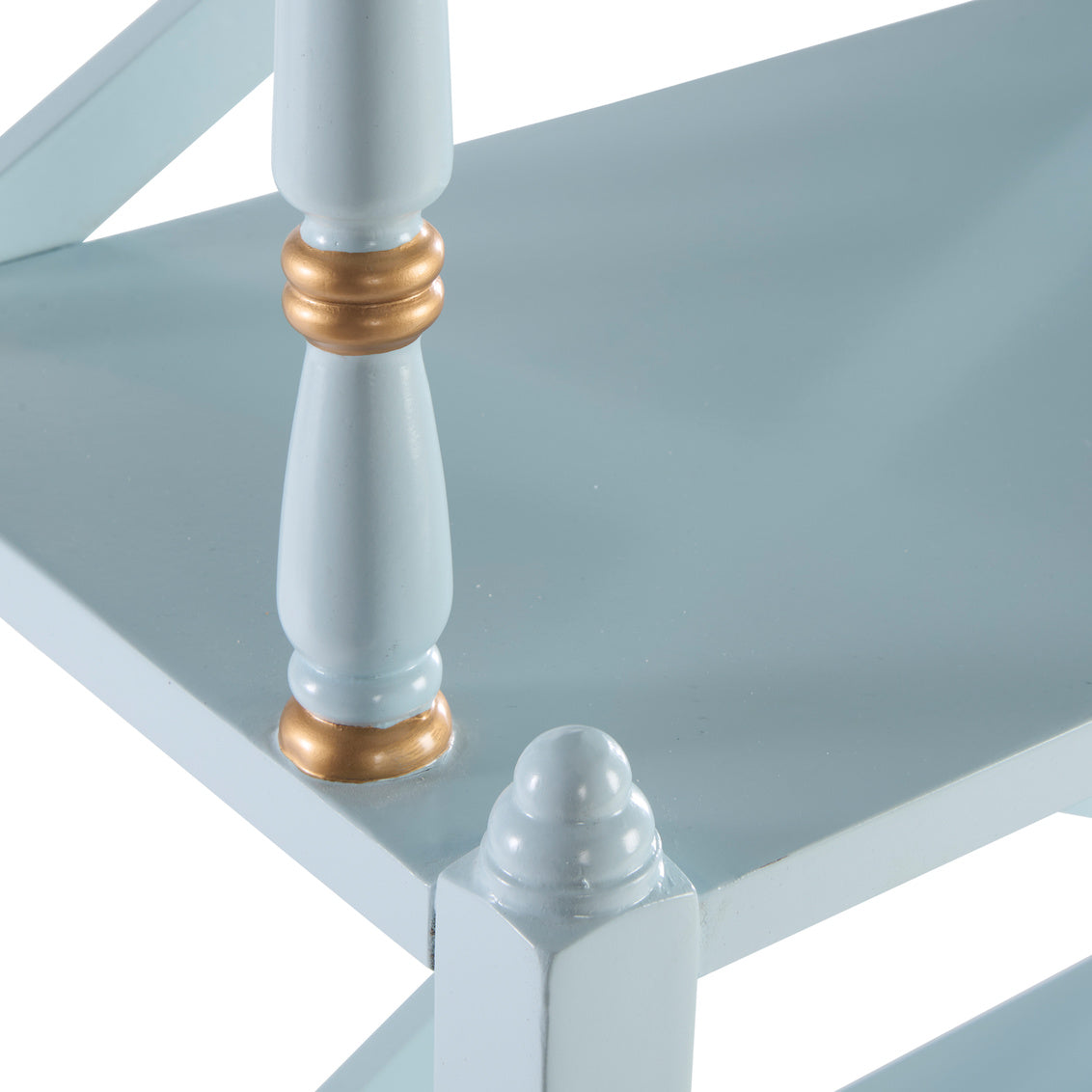 Carnaby House Bookcase - Blue in Light Blue/Gold / Wood - Chelsea House