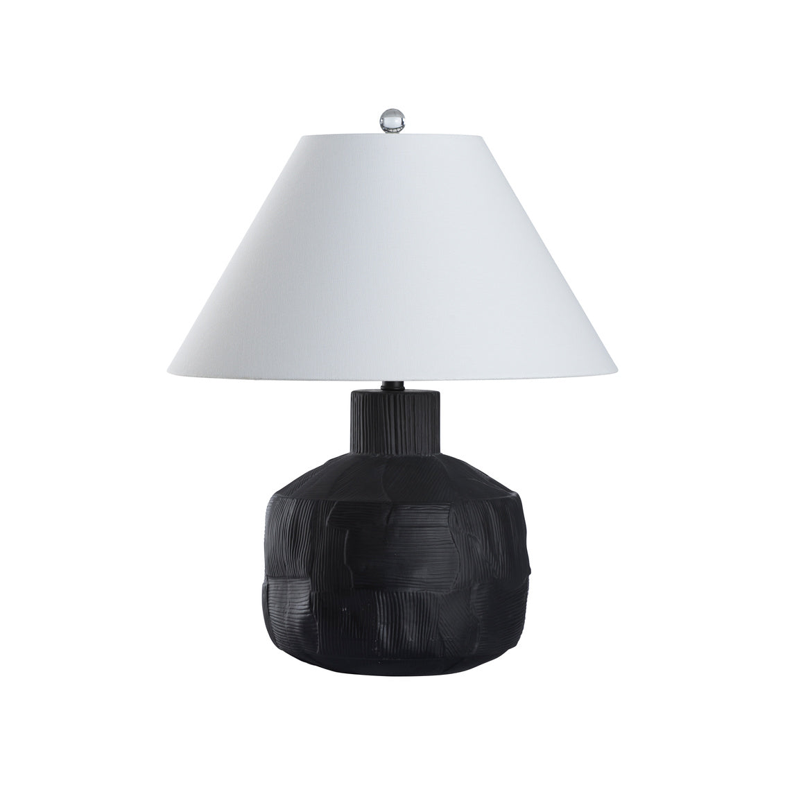 Jonas Table Lamp in Matte Black Glaze / Ceramic/Porcelain - Chelsea House