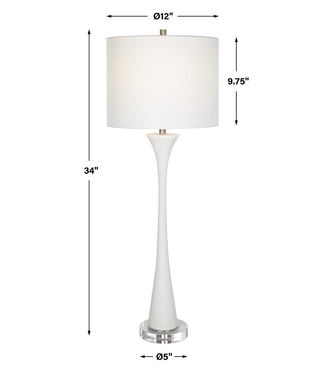 Fountain Buffet Lamp, White