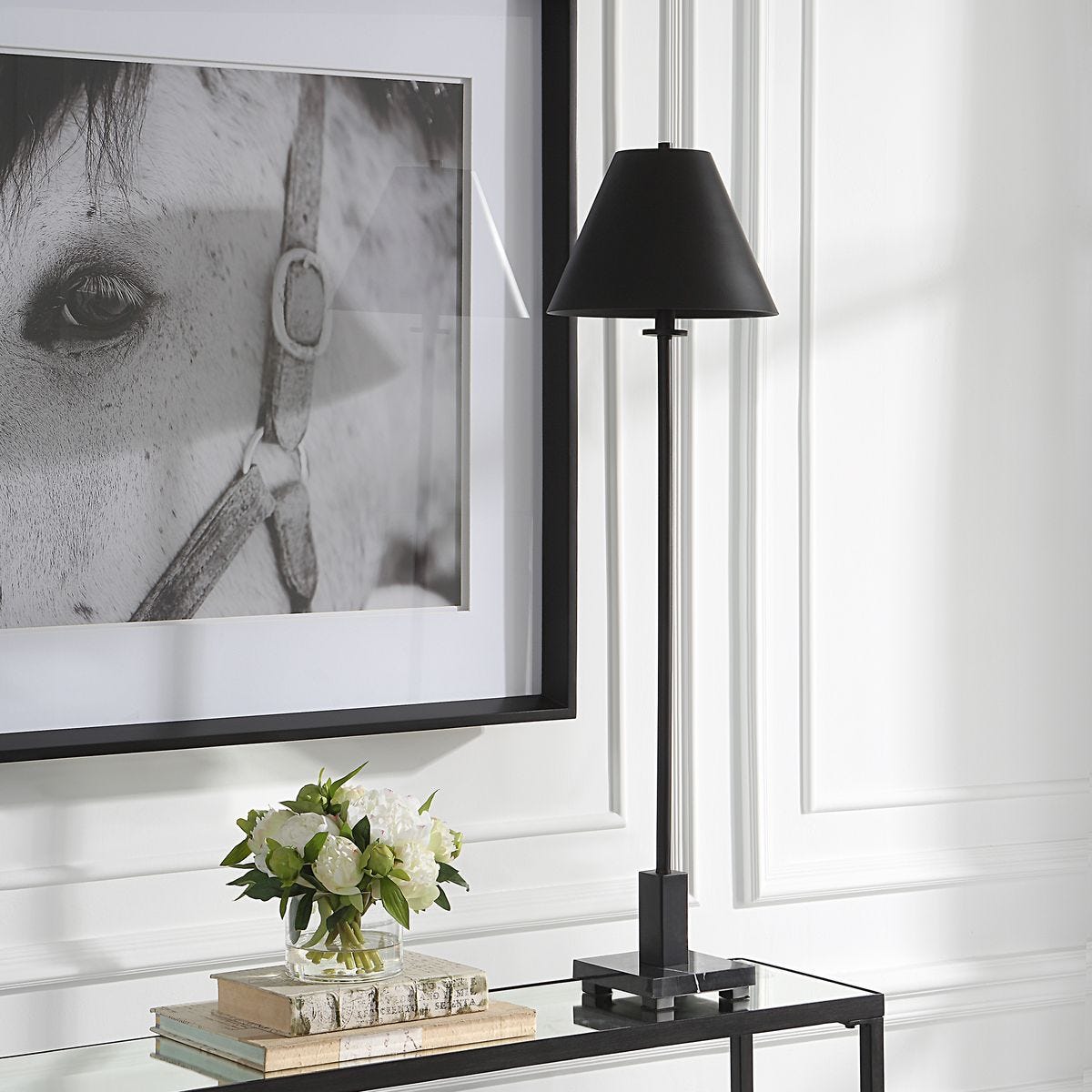 Pilot Buffet Lamp, Black – Lamps by Uttermost | Sutter & Vale