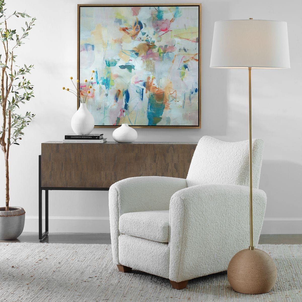 Captiva Floor Lamp, Brass – Lamps by Uttermost | Sutter & Vale