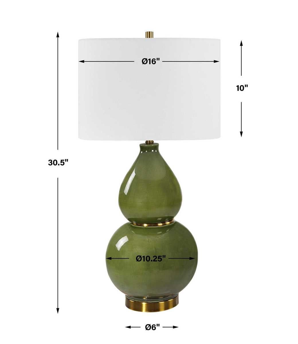 Gourd Table Lamp, Green – Lamps by Uttermost | Sutter & Vale