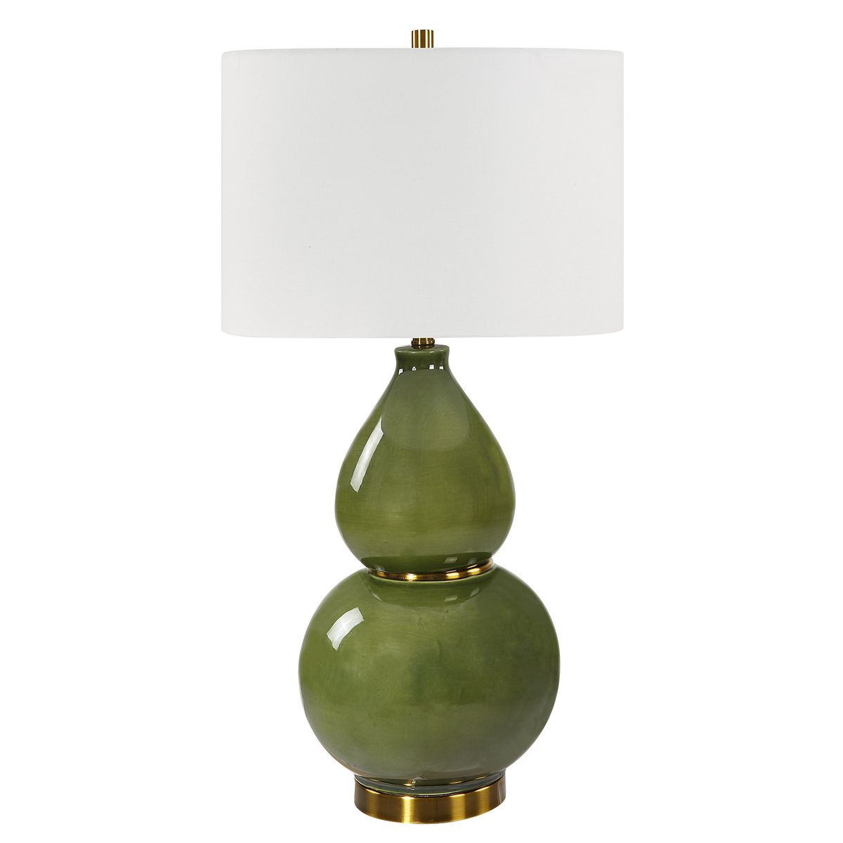Gourd Table Lamp, Green