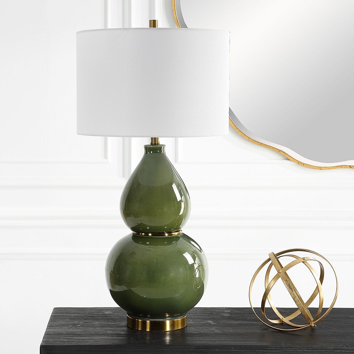 Gourd Table Lamp, Green – Lamps by Uttermost | Sutter & Vale