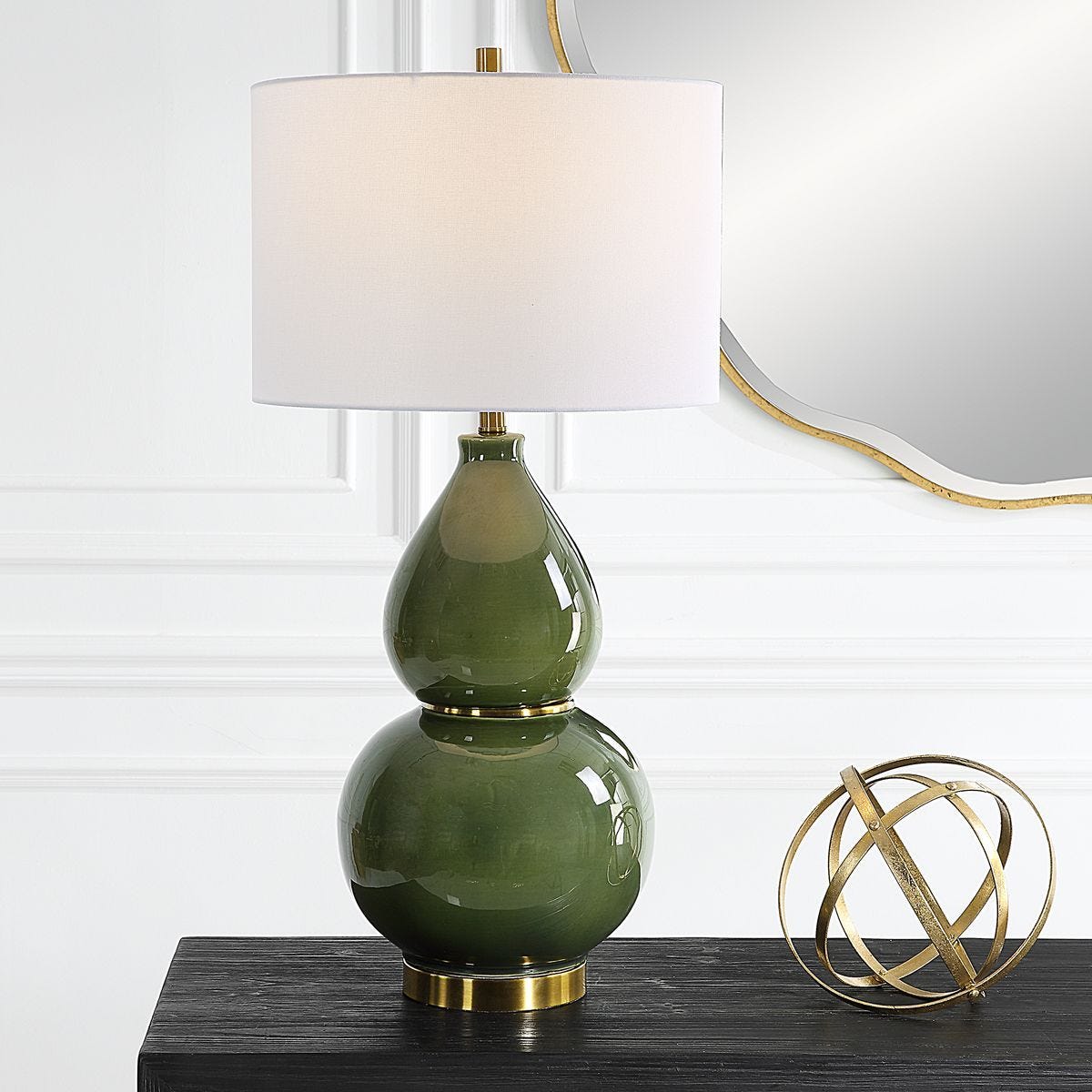 Gourd Table Lamp, Green – Lamps by Uttermost | Sutter & Vale
