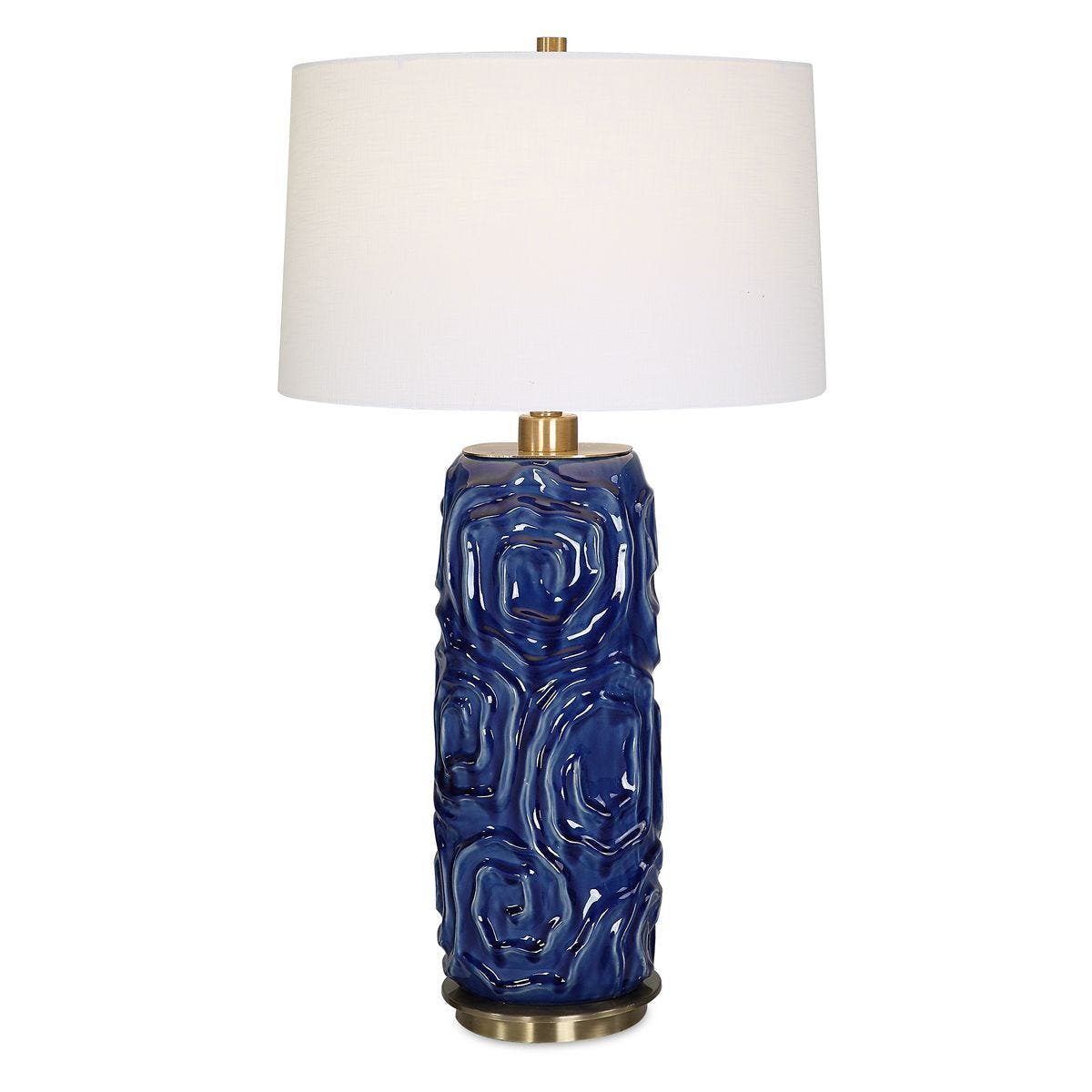 Zade Table Lamp, Blue – Lamps by Uttermost | Sutter & Vale