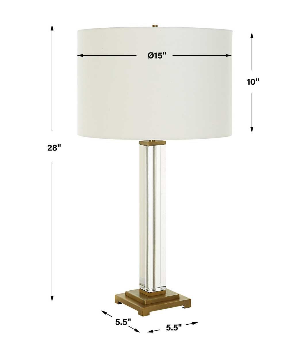 Crystal Column Table Lamp – Lamps by Uttermost | Sutter & Vale