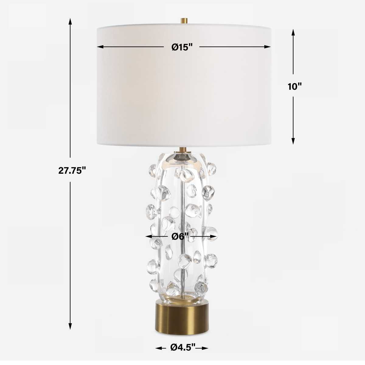 Aura Table Lamp, Clear – Lamps by Uttermost | Sutter & Vale