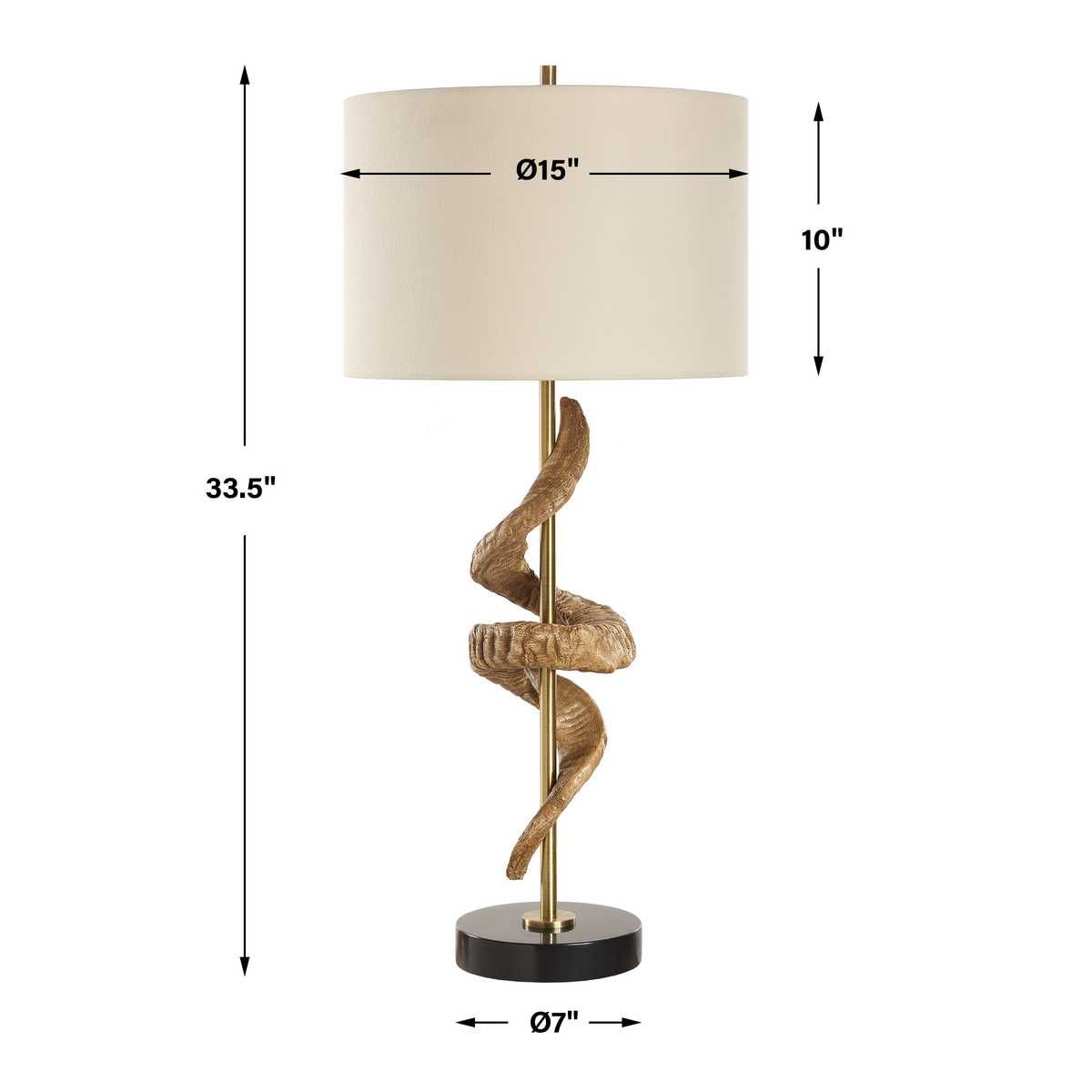 Rams Horn Table Lamp – Lamps by Uttermost | Sutter & Vale