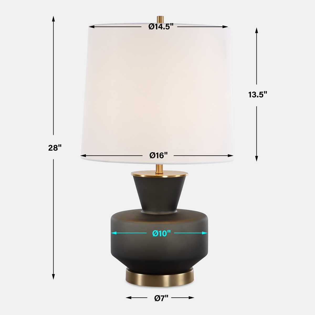 Trentino Table Lamp, Black – Lamps by Uttermost | Sutter & Vale