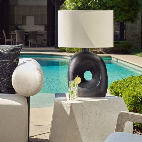 Peephole Indoor-Outdoor Table Lamp