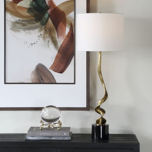 Spiraling Cordless Buffet Lamp