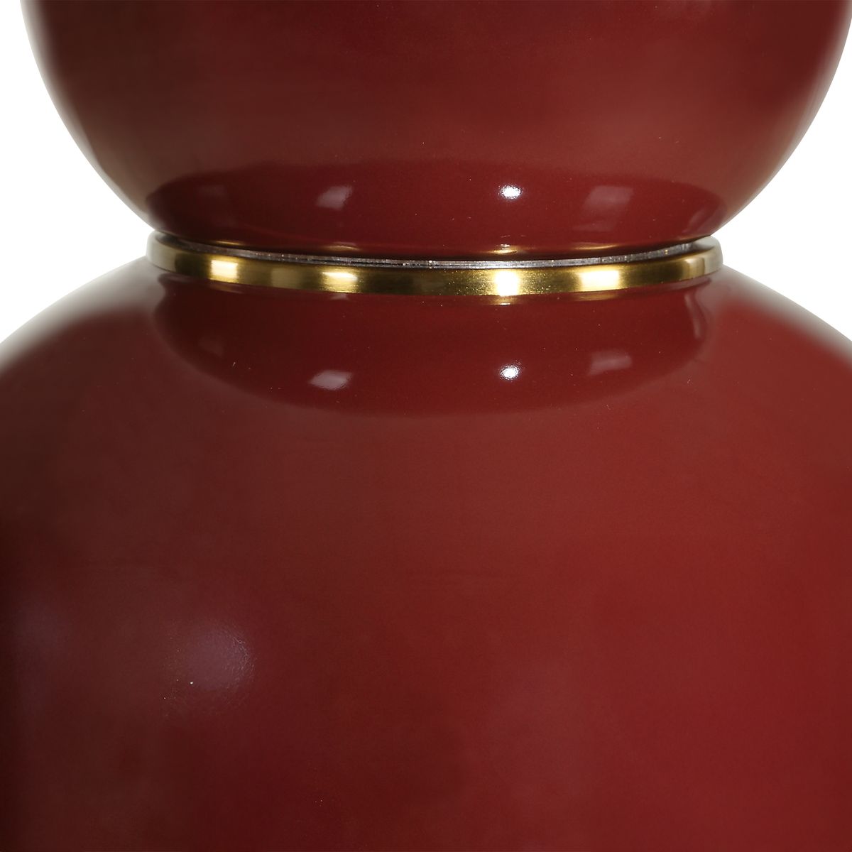 Gourd Table Lamp, Burgundy