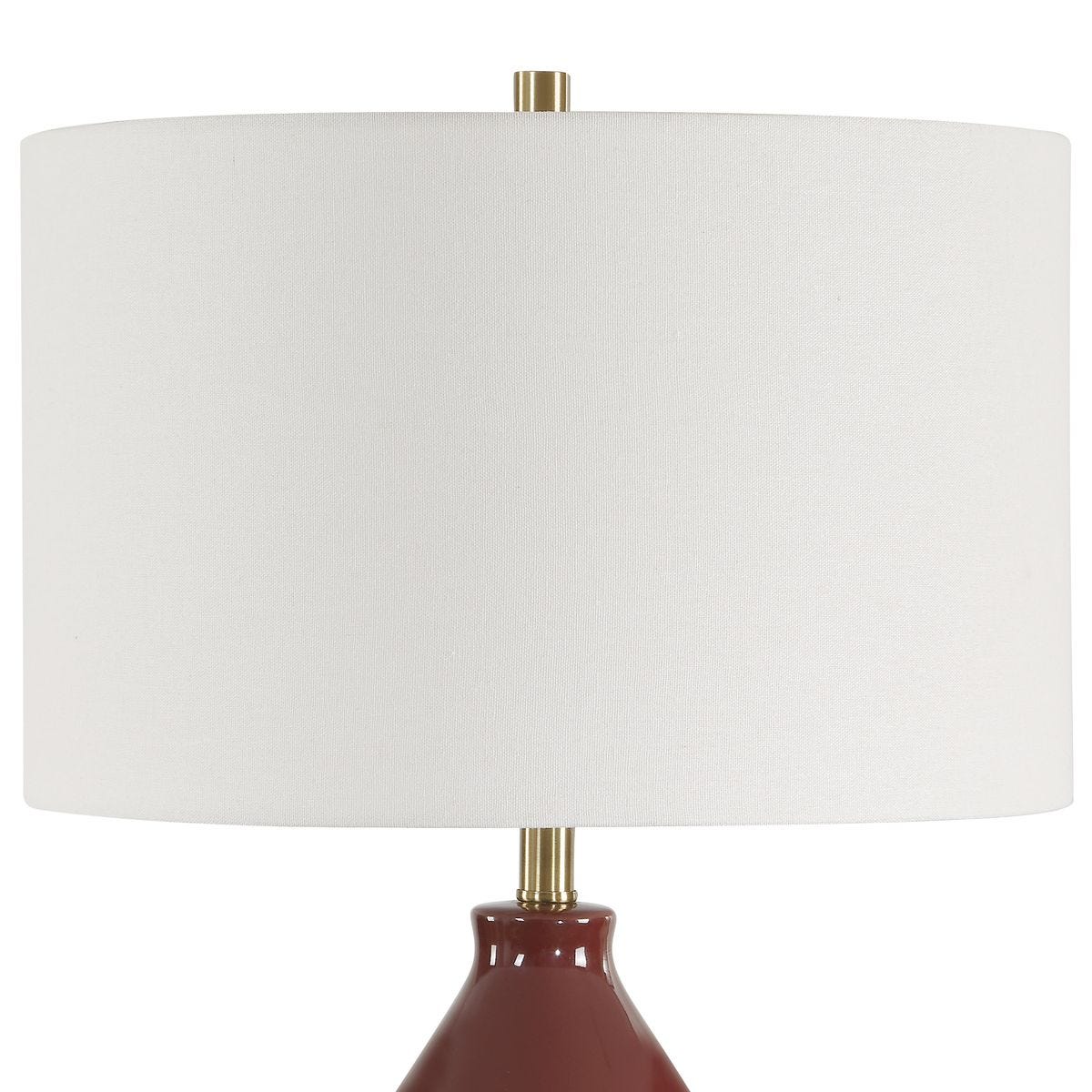 Gourd Table Lamp, Burgundy