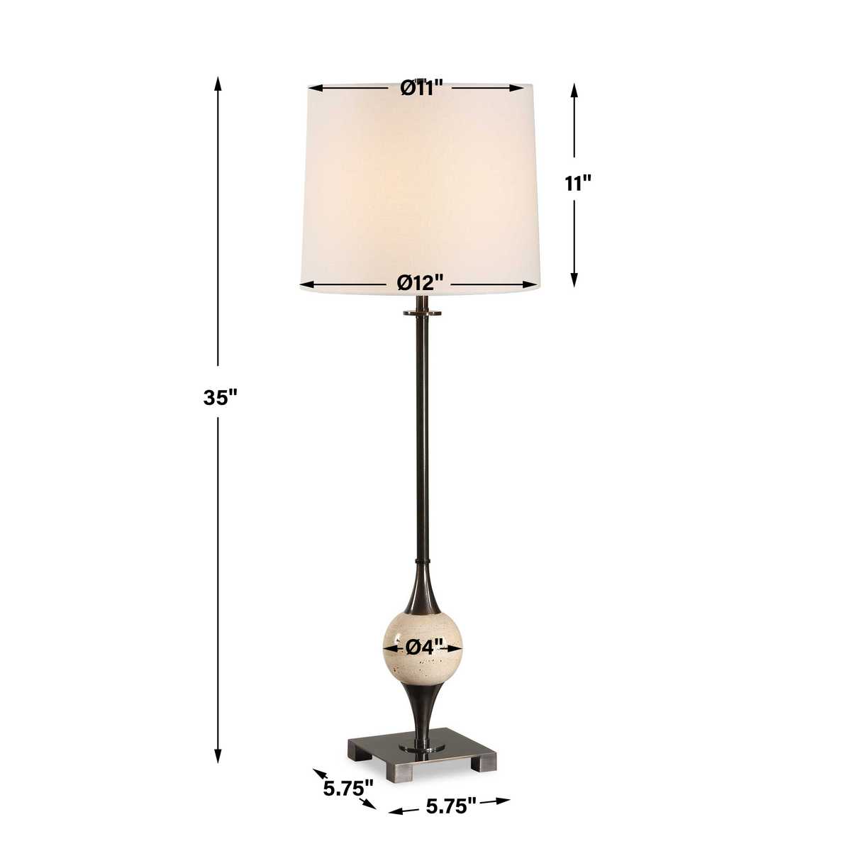 Dempsey Buffet Lamp, Bronze