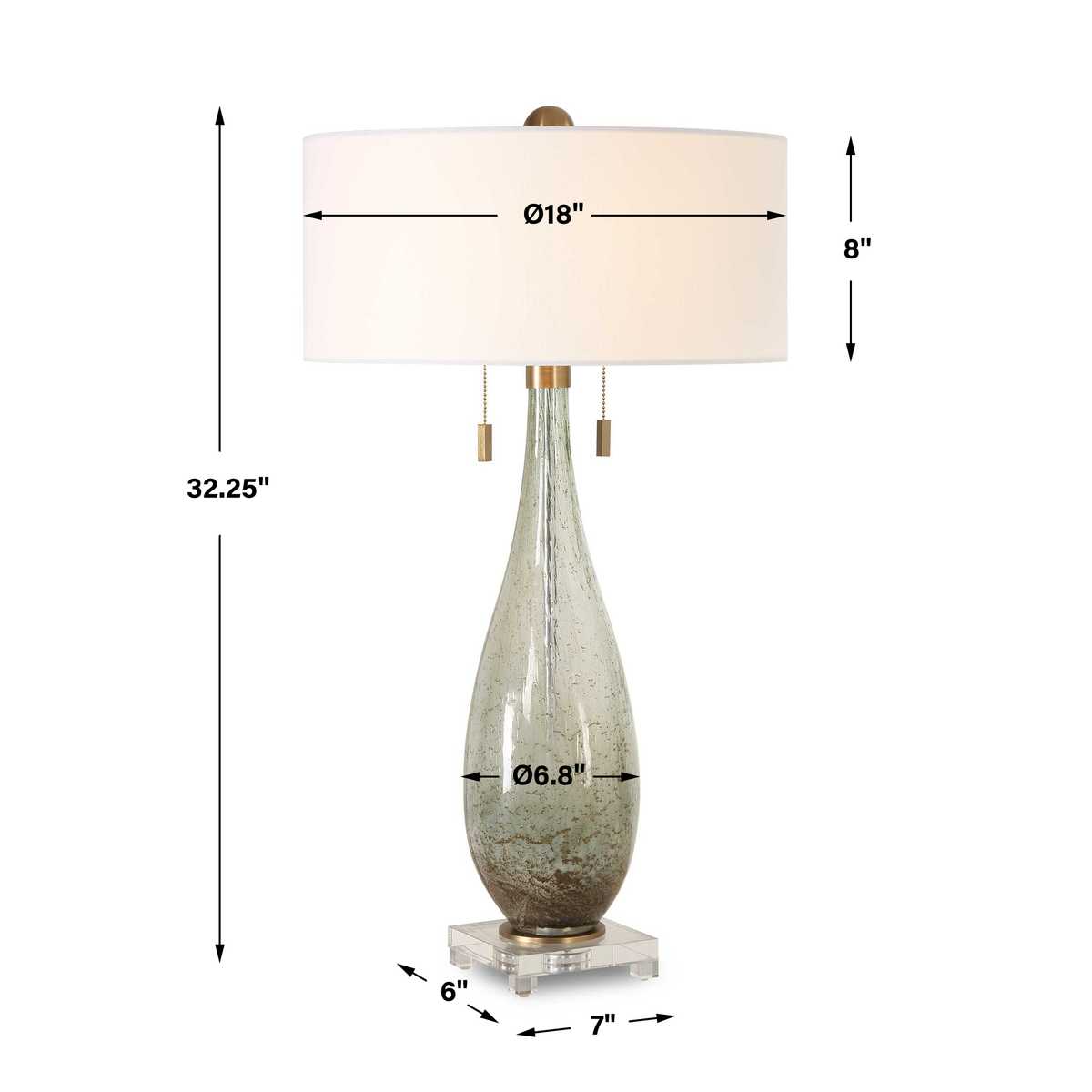 Cardoni Table Lamp, Green