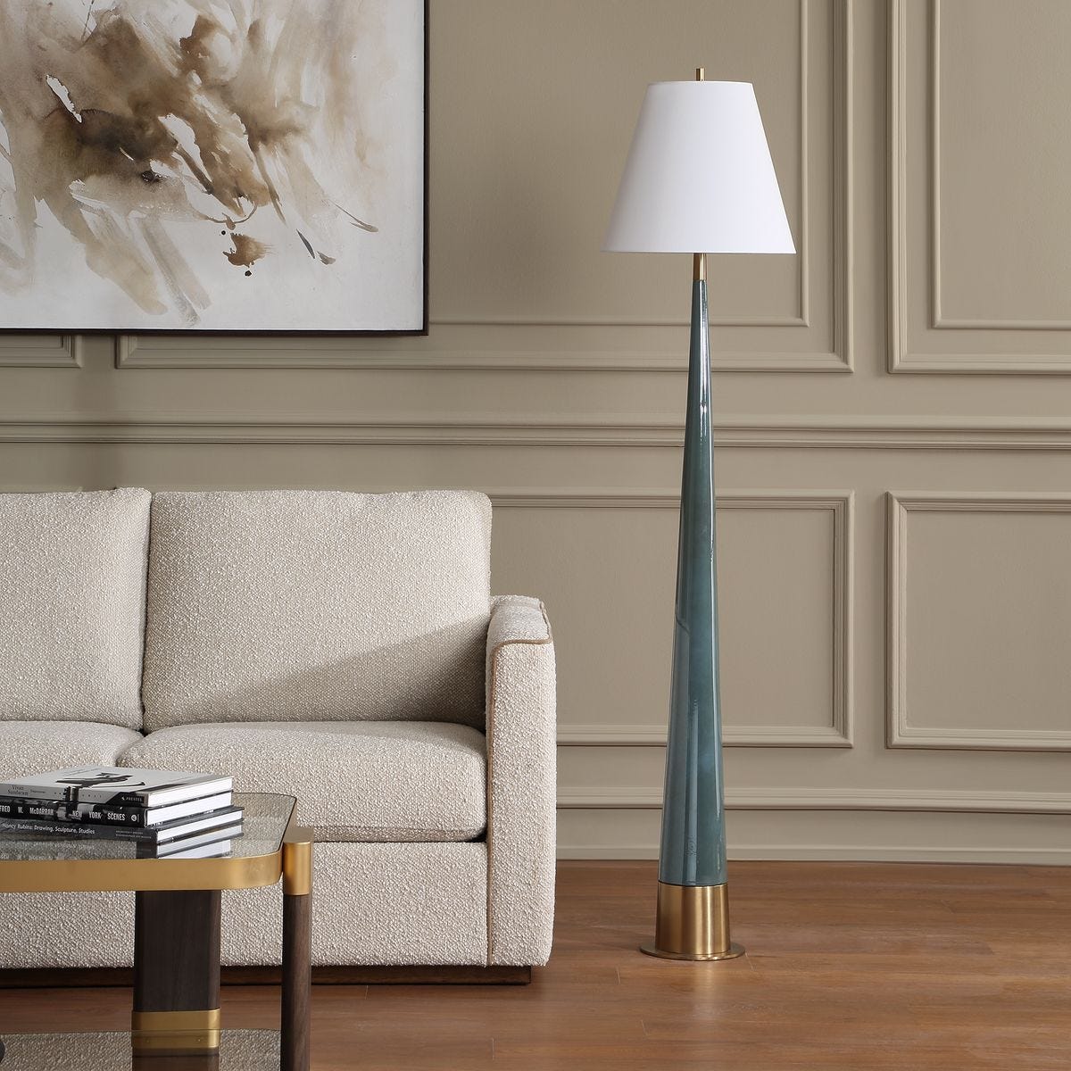 Riccardi Floor Lamp, Blue