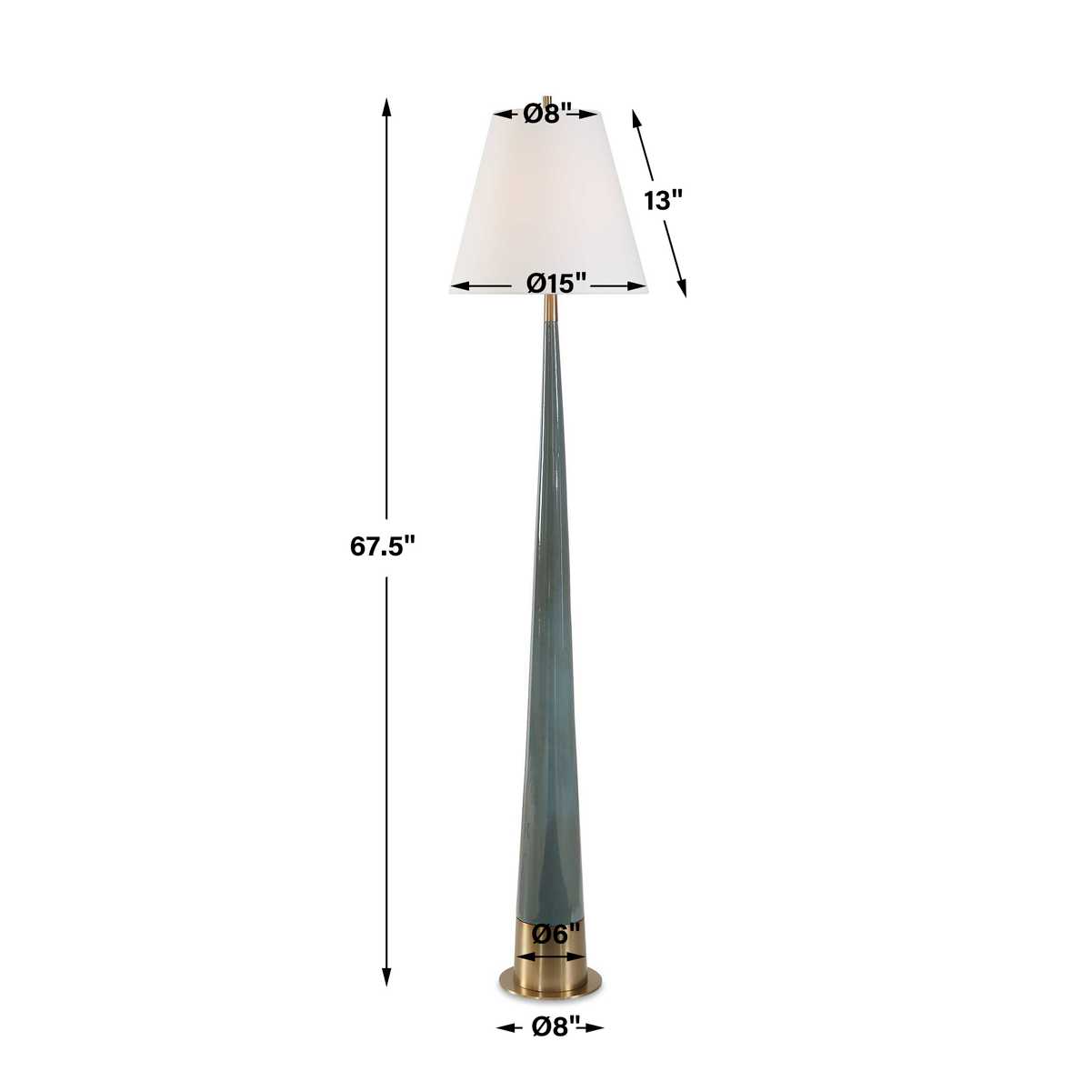 Riccardi Floor Lamp, Blue