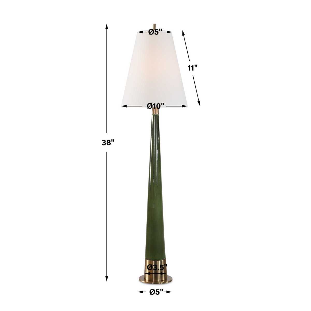 Riccardi Table Lamp, Moss
