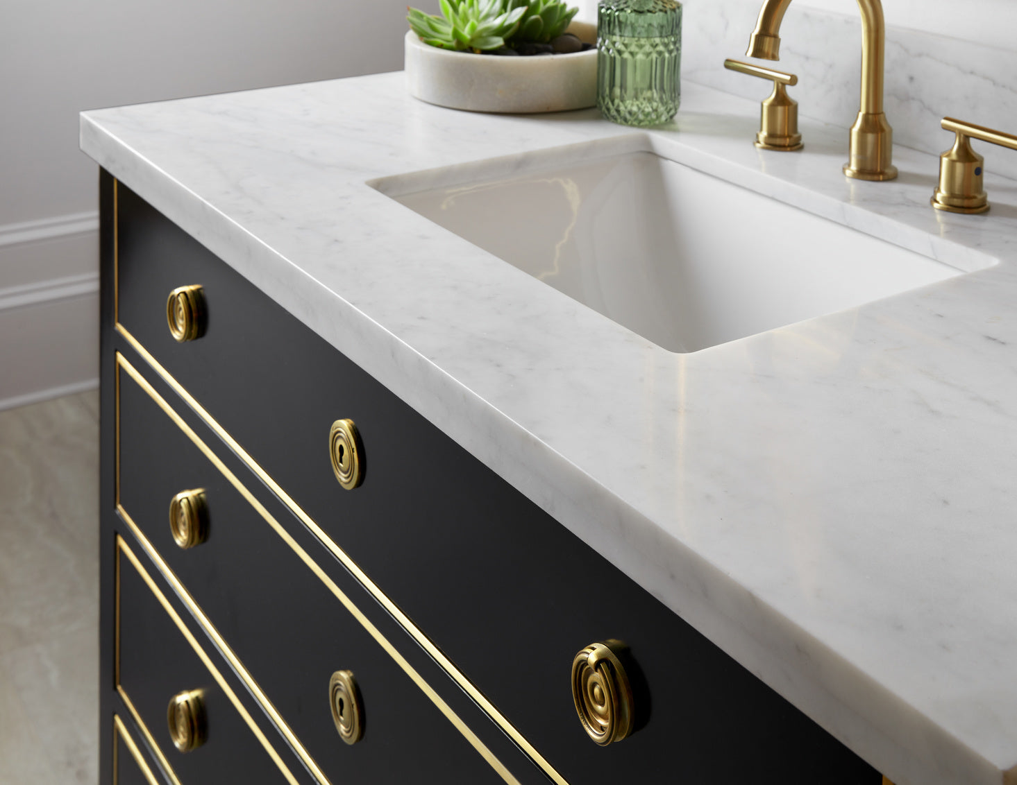 Modern History Ebonized Classical Vanity MHV-006