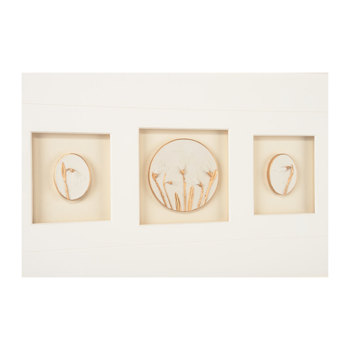 Botanical Relief V in 13.25h x 23.75w x 1d / Plaster - Chelsea House