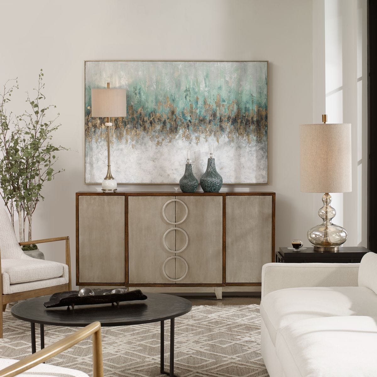 Divide Hand Painted Canvas by Uttermost